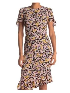 Betsey Johnson Floral Embellished Midi Dress Sz 4